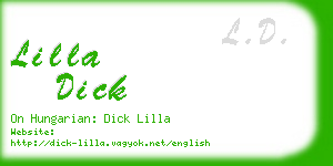 lilla dick business card